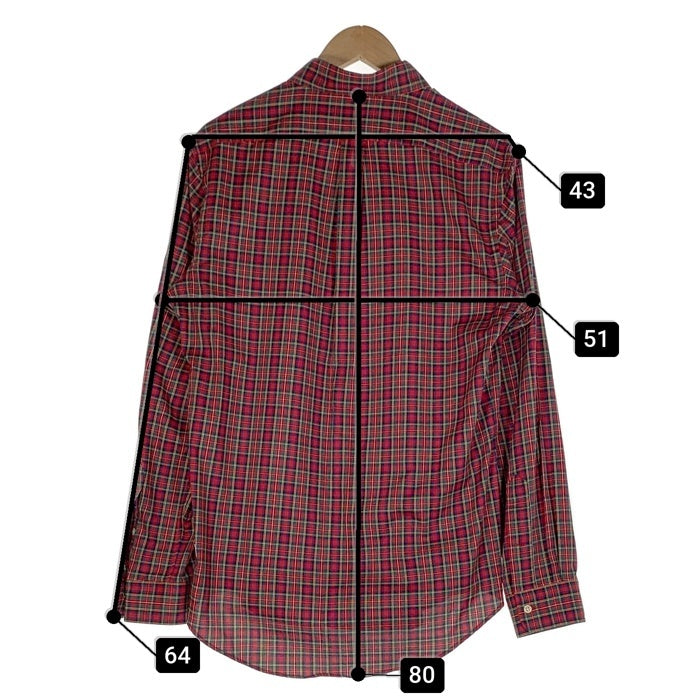 RALPH LAUREN ラルフローレン ボタンダウンチェックシャツ レッド 710572501001 Size M 福生店