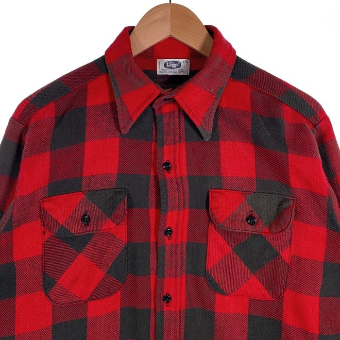 80's Mr.Leggs ミスターレッグス 長袖 バッファローチェック シャツ レッド グレー Size L(16 16 1/2) 福生店