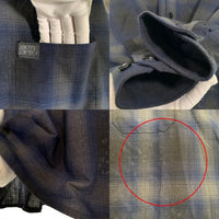 FB County エフビーカウンティー CHECKER SHIRTS オンブレチェックシャツ ネイビー ブラック Size L 福生店