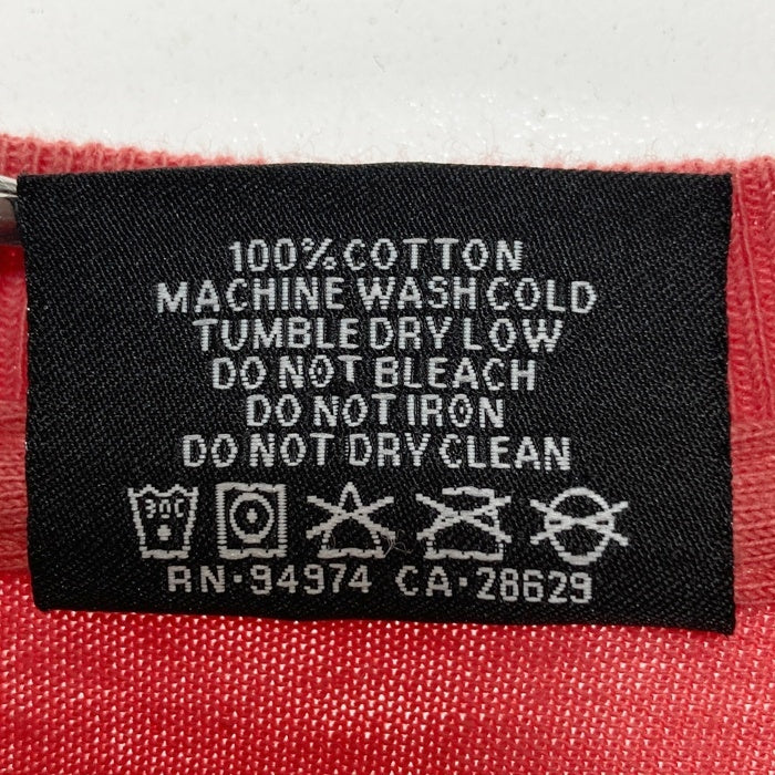 STUSSY ステューシー PEACE AND LOVE プリントロングＴシャツ レッド sizeM 瑞穂店