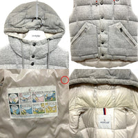 MONCLER モンクレール CHARTREUSE GILET フード ダウンベスト コットン グレー Size 1 瑞穂店