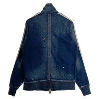 TMT ティーエムティー 19AW SWEATLIKE-INDIGO DENIM TRACK JACKET スウェットデニムトラックジャケット インディゴ ダメージ/ペンキ加工 TJK-F1903 Size L 福生店