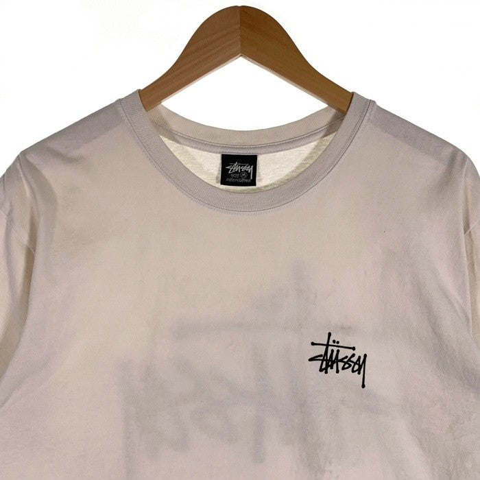 STUSSY ステューシー 両面プリント ロゴ 半袖 Tシャツ ナチュラル Size M 福生店