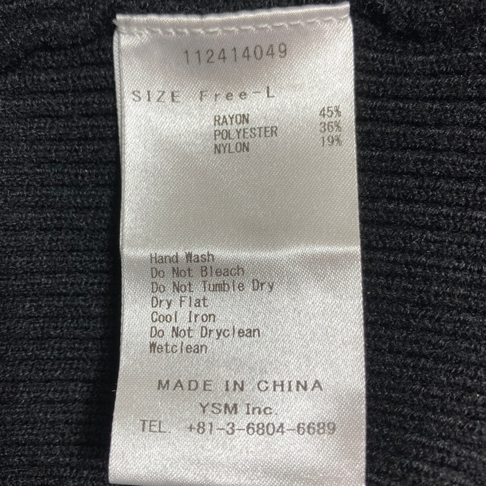 Darich ダーリッチ ハーフジップリブニットワンピース ブラック sizeL 瑞穂店