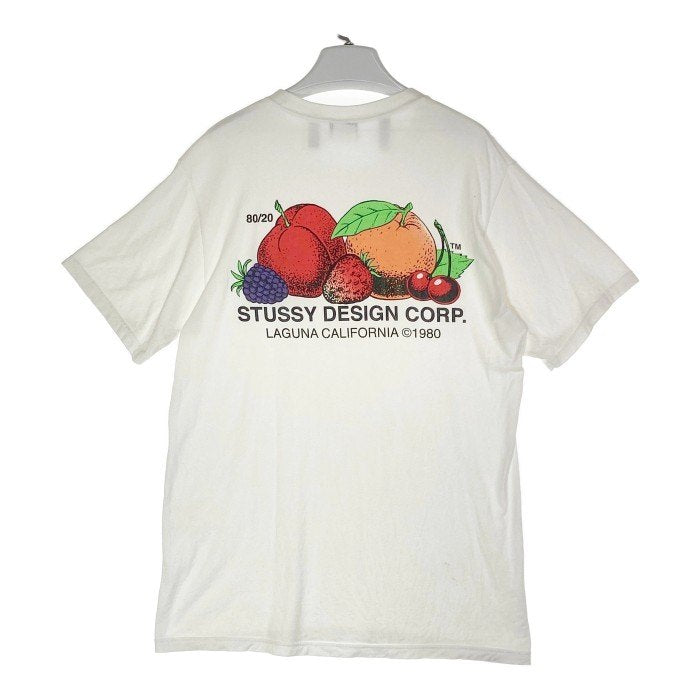 STUSSY ステューシー Fresh Fruit Tee フルーツ柄 Tシャツ ホワイト sizeM 瑞穂店