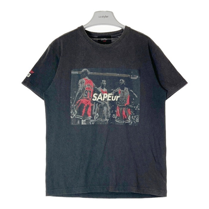 SAPEur サプール BULLS BIG 3 クラッキングプリント Tシャツ グレー sizeL 瑞穂店