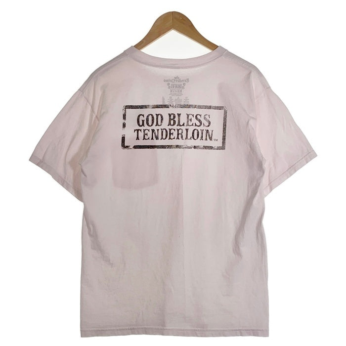TENDERLOIN テンダーロイン GOD BLESS TENDERLOIN ポケット 半袖 Tシャツ ホワイト Size M 福生店