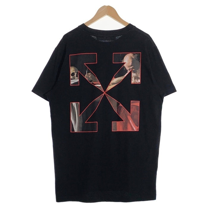 OFF-WHITE オフホワイト Oversized Caravaggio Saint Jerome Writing T-Shirts カラヴァッジョ プリントTシャツ ブラック OMAA027R21JER004 Size L 福生店