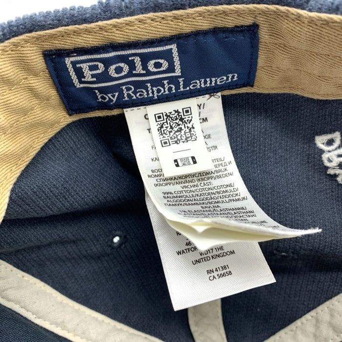 Polo by Ralph Lauren ポロラルフローレン コーデュロイ 6パネルキャップ 刺繡 ネイビー 福生店