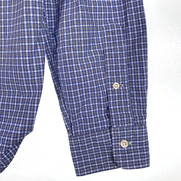 Ralph Lauren ラルフローレン SLIM FIT ボタンダウンチェックシャツ ブルー Size 16 1/2 福生店