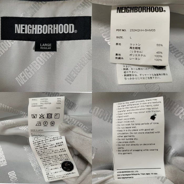 NEIGHBORHOOD ネイバーフッド 23AW SOUVENIR SHIRT JACKET スーベニアシャツジャケット ブラック 232AQNH-SHM05 Size L 福生店