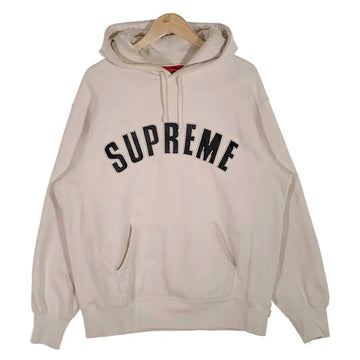 SUPREME シュプリーム 21AW Pearl Logo Hooded Sweatshirt パールロゴ プルオーバースウェットパーカー ホワイト Size M 福生店