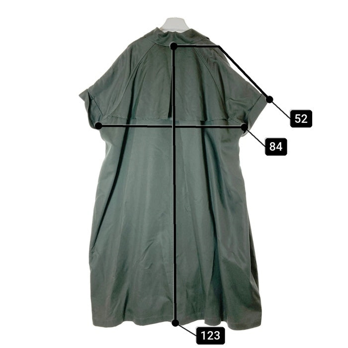 AMERI アメリ 24SS  TRENCH MULTI WAY LONG VEST トレンチマルチウェイロングベスト 半袖コート グリーン ※ベスト欠品 01410740200 Size M 瑞穂店