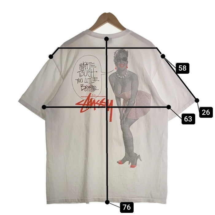 STUSSY ステューシー Skate Tough Tee 半袖 プリント Tシャツ ホワイト Size XL 福生店