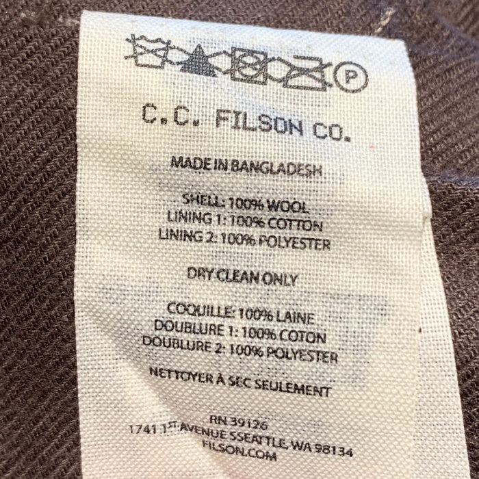 FILSON フィルソン ウールジャケット チェック グレー ブラウン スナップボタン 並行品 Size S-M 相当 福生店