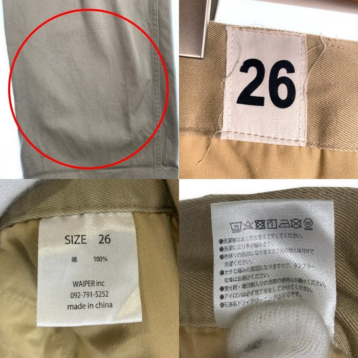 WAIPER.INC ワイパーインク フランス軍 M52 2タック チノトラウザーパンツ カーキ Size 26 福生店