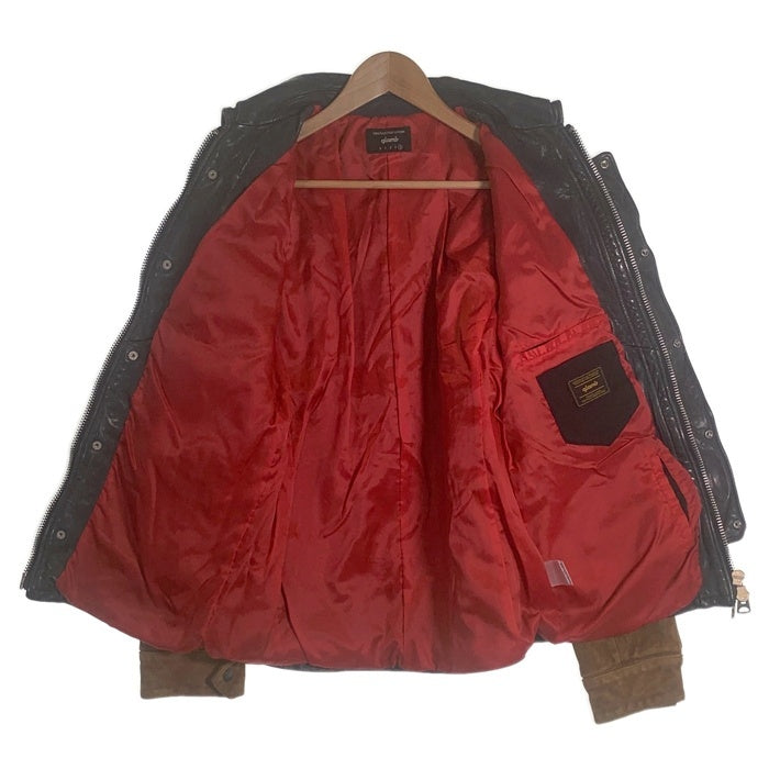 glamb グラム レザージャケット ネイビー ブラウン GB0318 / JKT05 Size 4 福生店