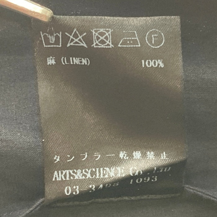 ARTS&SCIENCE アーツアンドサイエンス リネン プルオーバーワンピース ネイビー ブラウス シャツ 0241-L6265-1030 Size 1 瑞穂店