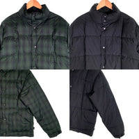 00's STUSSY AUTHENTIC GEAR ステューシー オーセンティック ギア リバーシブル ダウンジャケット グリーン ネイビー ブラック Size M 福生店
