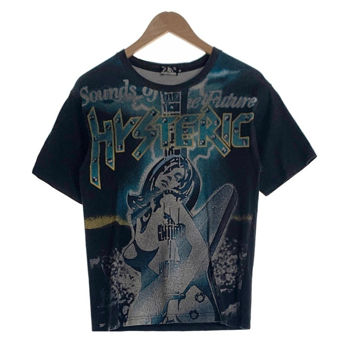 HYSTERIC GLAMOUR ヒステリックグラマー 17SS LIGHTNING T-Shirt ライトニング 半袖 Tシャツ ブラック マルチ 02172CT31 Size XS 福生店
