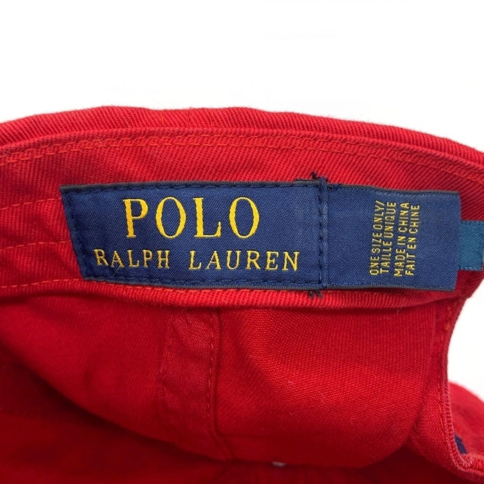 POLO RALPH LAUREN ポロラルフローレン ポニーロゴ  6パネル キャップ レッド 福生店