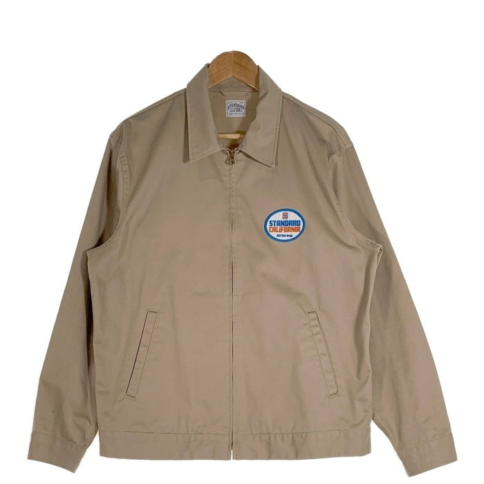STANDARD CALIFORNIA スタンダードカリフォルニア 22SS SD Oval Logo Patch Work Jacket オーバルロゴパッチ ワークジャケット ベージュ チノツイル Size L 福生店