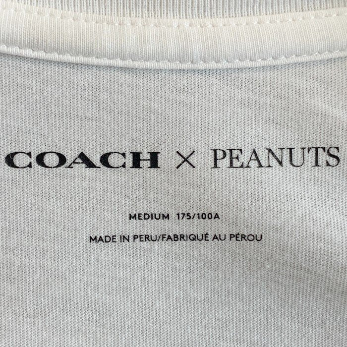 COACH コーチ 21SS PEANUTS ピーナッツ スヌーピー プリントTシャツ ホワイト Size M 福生店