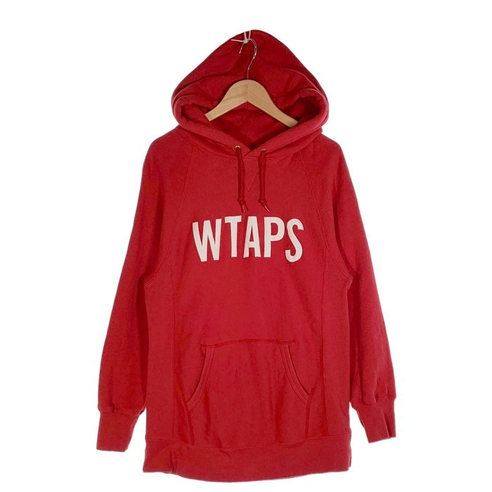 WTAPS ダブルタップス 16SS ロゴワッペン プルオーバースウェットパーカー レッド 161ATDT-CSM09 Size M 福生店