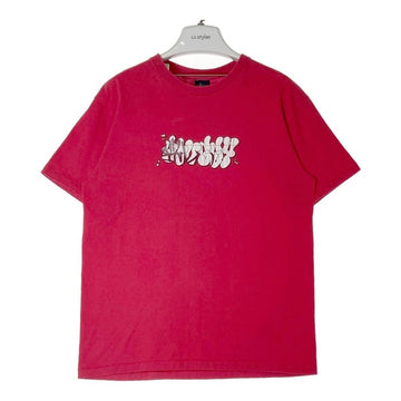 Stussy ステューシー USA製 紺タグ シングルステッチ グラフィティロゴ Tシャツ レッド sizeM 瑞穂店
