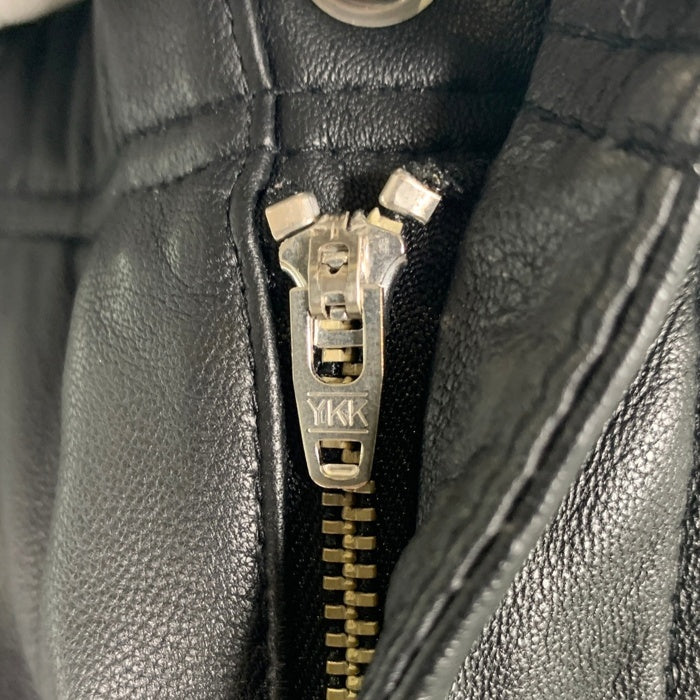 Schott ショット LEATHER TRACK PANTS シープスキン レザートラックパンツ ブラック ライン 3191066 Size L 福生店