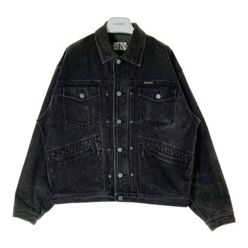 Calvin Klein Jeans カルバンクラインジーンズ ブラックデニム 4つポケット トラッカージャケット Gジャン ブラック sizeL 瑞穂店