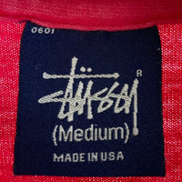 Stussy ステューシー USA製 紺タグ シングルステッチ グラフィティロゴ Tシャツ レッド sizeM 瑞穂店