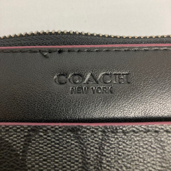 COACH コーチ シグネチャー ラウンドファスナー 長財布  F25517 ブラック 瑞穂店