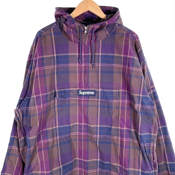 SUPREME シュプリーム 24SS Utilyty Anorak Plaid ユーティリティ アノラック ジャケット チェック パープル Size XL 福生店
