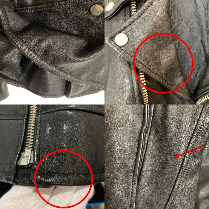 Rags McGREGOR ラグスマックレガー 16AW DOUBLE RIDERS STUDS LEATHER JACKET ダブルライダース スタッズ レザー ジャケット ゴートレザー 211146604 ブラック Size L 福生店