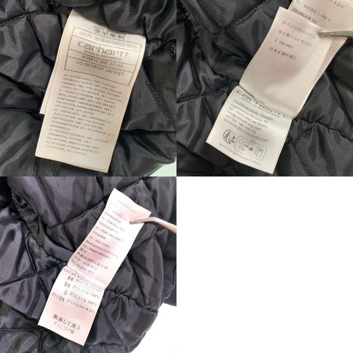 Carhartt WIP カーハートワークインプログレス OG DETROIT JACKET デトロイトジャケット ダック地 内キルティング ブラック 5 I035614.00E Size S 福生店