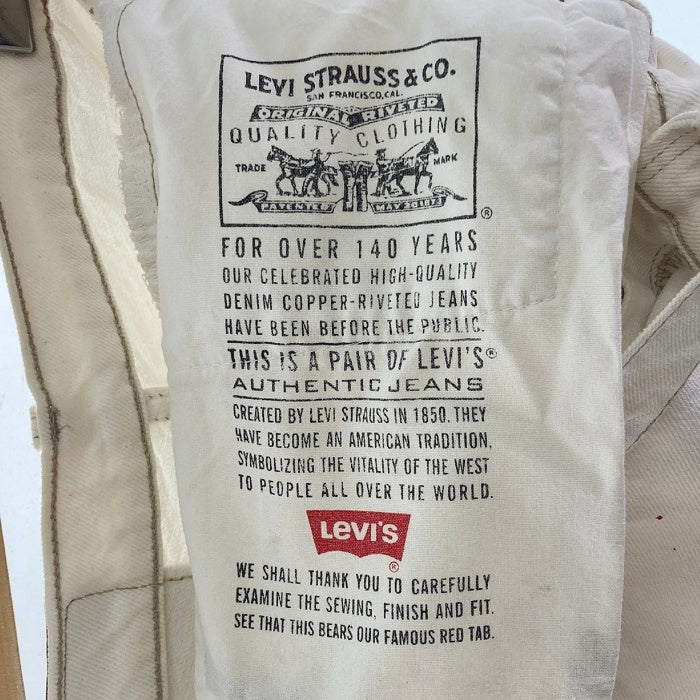 Levi's リーバイス 550 ボタン裏332 カラーデニムパンツ ペイント加工 生成り size- 瑞穂店