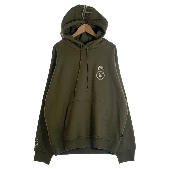 NIKE SB ナイキエスビー Yuto Horigome Skatebord 堀米雄斗 Fleece Pullover Parka フリース プルオーバーパーカー フーディー オリーブ FN0552-222 Size XXL 福生店