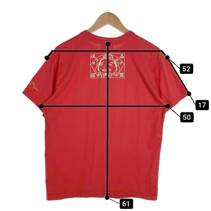 EVISU エヴィス カモメプリント Tシャツ レッド Size 40 福生店