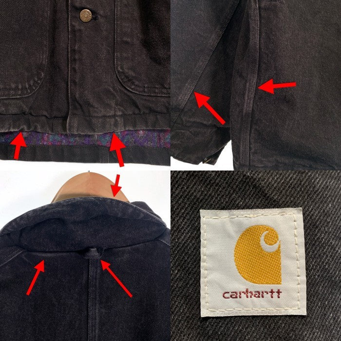 Carhartt カーハート ダック チョアコート カバーオール ブランケットライナー ブラック Size XL相当 福生店