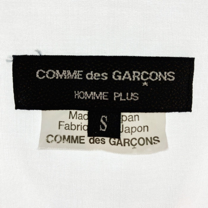 COMMEdesGARCONS HOMME PLUS コムデギャルソンオムプリュス PK-B010 23SS ストライプパッチシャツ ホワイト sizeS ※襟・袖にシミ 瑞穂店