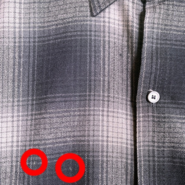 CALTOP キャルトップ オンブレチェック 半袖シャツ ブラック アクリル Size M 福生店