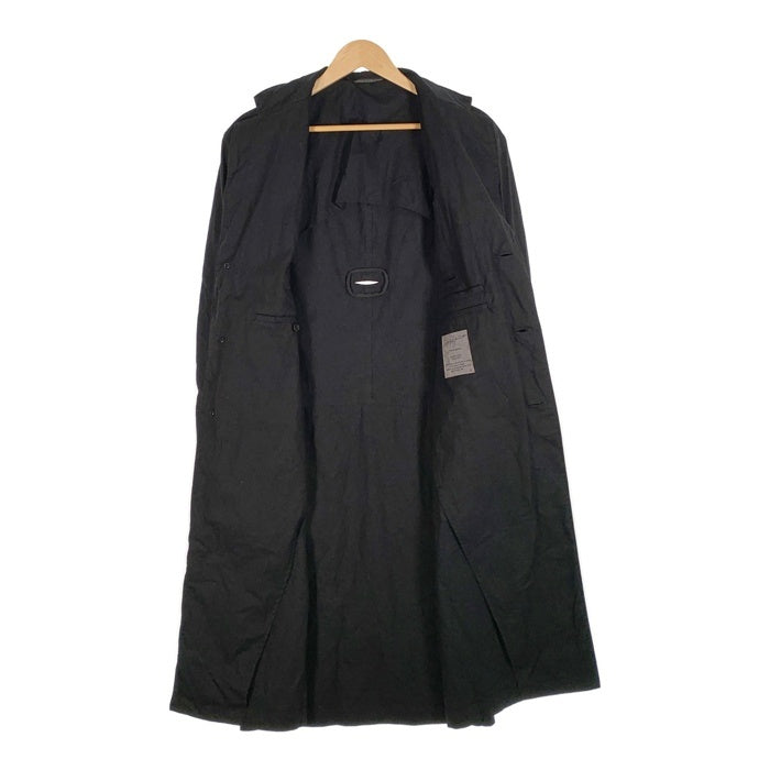 Yohji Yamamoto POUR HOMME ヨウジヤマモト プールオム コットン デザイン ロングコート ブラック HT-C04-046 Size 3 福生店