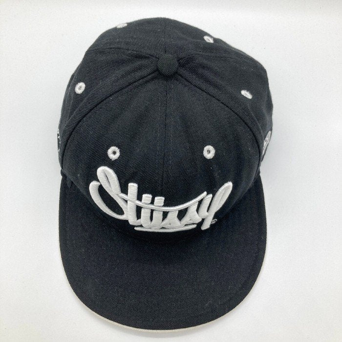 STUSSY ステューシー × NEW ERA キャップ 刺繍ロゴ headgear ブラック size61.5cm 瑞穂店