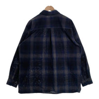 FB County エフビーカウンティー CHECKER SHIRTS オンブレチェックシャツ ネイビー ブラック Size L 福生店