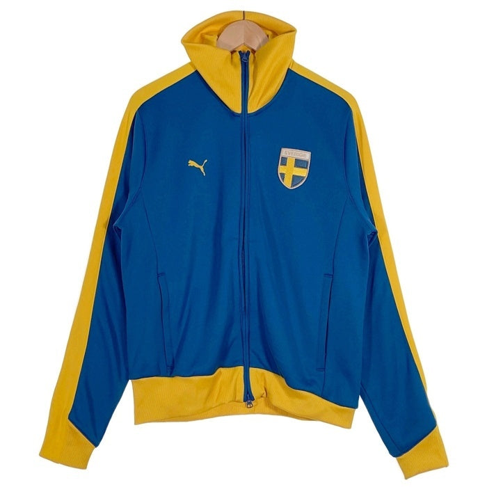 PUMA プーマ スウェーデン代表 ジップアップ トラックジャケット ブルー イエロー PM544289 Size L 福生店