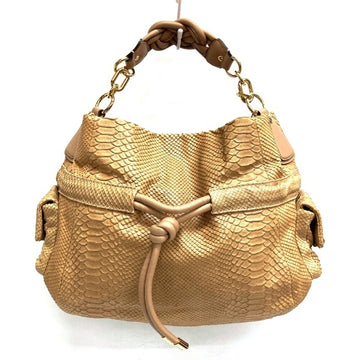 COACH コーチ ハンドバッグ 14773 ワンショルダー レザー パイソン ベージュ 瑞穂店