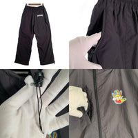 dirtbag ダートバグ プリント ナイロンジャケット パンツ ブラック 上下セット Size M 福生店