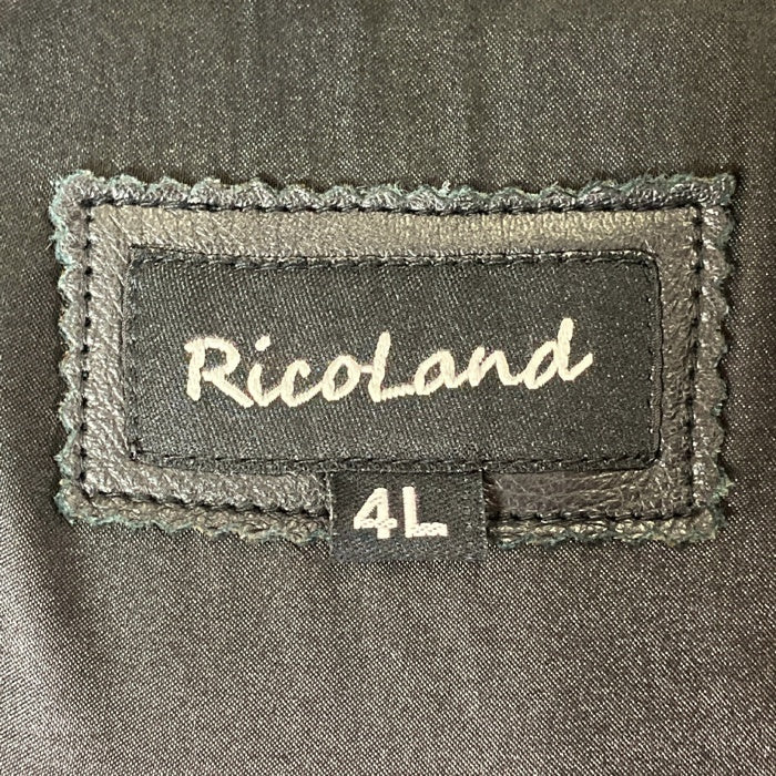 RICOLAND ライコランド レザージャケット パット入り ブラック size4L 瑞穂店