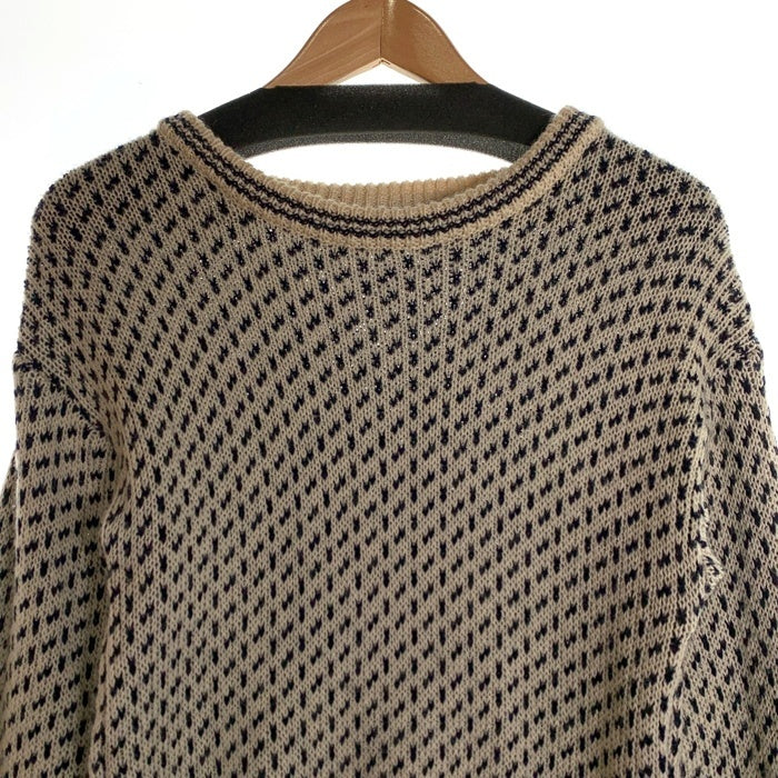 Niffi THE NAUTICAL RANGE ニッフィ ザ ノーティカル レンジ DOVER CREW NECK SWEATER バーズアイ ニット セーター ナチュラル イギリス製 Size S 福生店